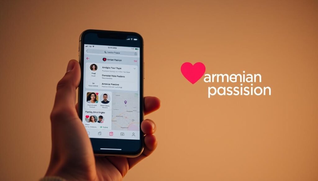 Armenian dating app on smartphone